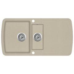 Granite Kitchen Sink Double Basins Beige