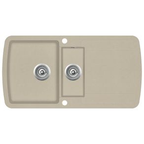 Granite Kitchen Sink Double Basins Beige