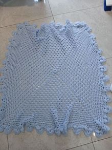 hand knitted baby blanket