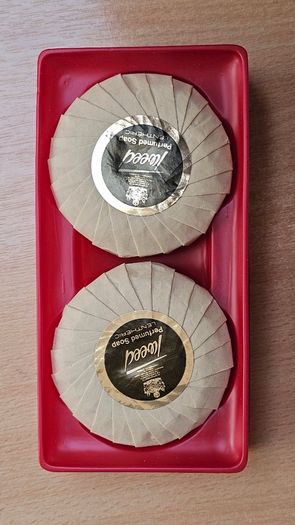 Rare Vintage 1960s Lentheric Tweed Perfumed Soap Set Collectible Unused