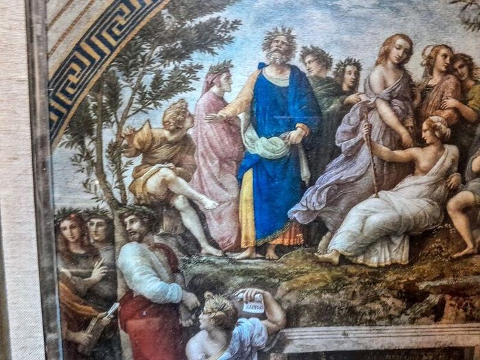 Stunning Antique picture after Rafael Parnassus
