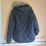 womens DIESEL quilted puffer padded coat jacket Size Medium brown detachable faux fur hood Image 6