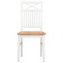 Dining Chairs 2 pcs White Solid Oak Wood Image 4