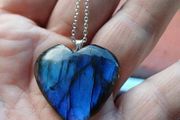 Blue Labradorite Heart necklace