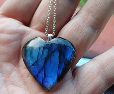 Blue Labradorite Heart necklace