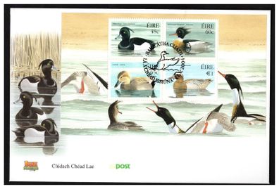 2004 Ireland Fauna & Flora (Native Ducks) Commemorative Stamp Miniature Sheet An Post First Day Cover (FDC)