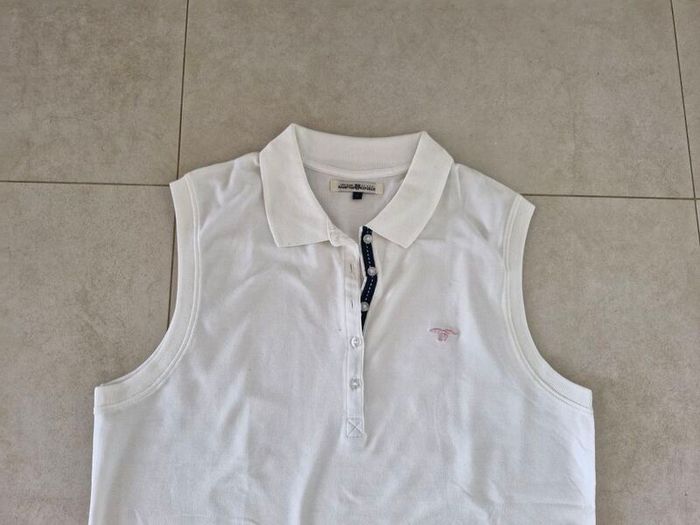 KappAhl Hampton Republic Sleeveless polo top white s. L
