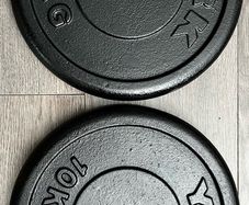 4x10kg York cast iron weight plates
