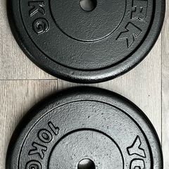 4x10kg York cast iron weight plates