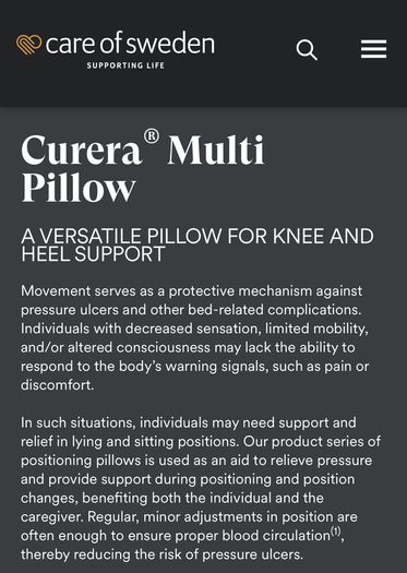 Health - Curera Multi Pillow for Knee & Heel Support