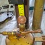 Antique Brass Pneumatic Plant Sprayer featuring a wooden handle Nice decorative piece for display. Postage Available Image 8