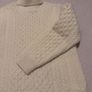 Cream Aran knit wool jumper Image 2