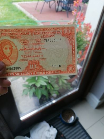 1968 Irish Ten Shillings Banknote
