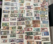 Worldwide album banknote collection of UNC notes over 101pc  100 county's