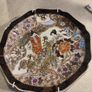 Geisha girl hanging plat  Japanese porcelain Geisha ware made in Japan hand painted black rim red gold fine china mark collectible Image 6