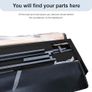 Double Bed Frame Black Upholstered Image 4