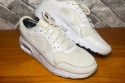 Nike Air Max SC Ladies Triple White Leather Trainers UK7 EU41