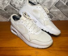 Nike Air Max SC Ladies Triple White Leather Trainers UK7 EU41