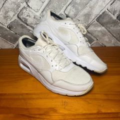 Nike Air Max SC Ladies Triple White Leather Trainers UK7 EU41