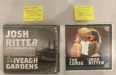 SECOND PRICE DROP! Josh Ritter - two mega-rare releases. Live at the Iveagh Gardens & The Curse single (not listed on Discogs).