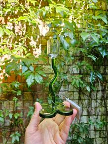 Two flower candle holders