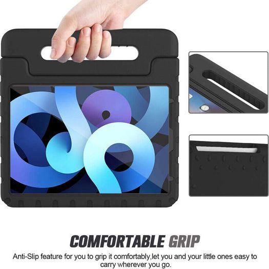 For iPad Air 4 2020 4th Gen Case Kids Shockproof Tablet Smart Cover EVA New Black - FHT16IPTK1