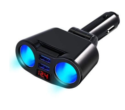 BRAND NEW Car Cigarette Lighter Dual USB Ports  DC 12-24V 3.1A