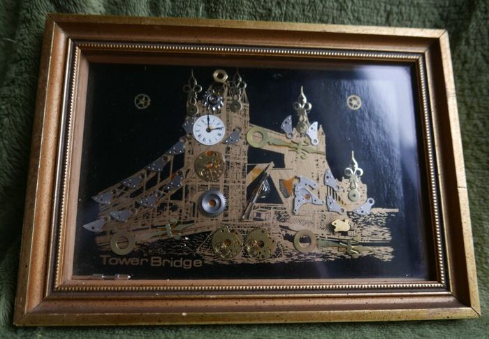 Tower Bridge Framed Decorative Clock type art