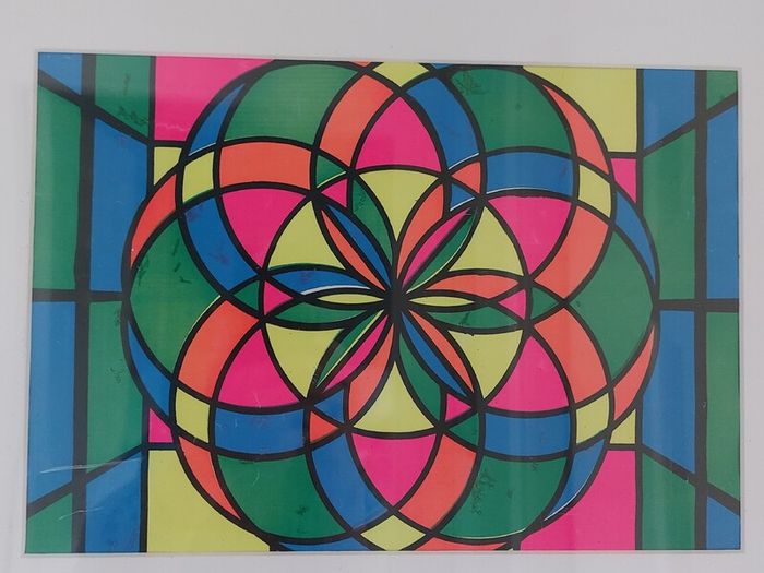 Abstract 1970's Framed Psychedelic Poster Art