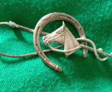 Vintage Sterling Silver hat and whip tie pin