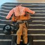 Vintage Action Man cowboy uniform and flocked hair figure Image 5