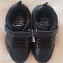 Boys Marks + Spencer black leather runner shoes size J8 Image 3