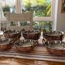 Copper bowls with solid brass handles 13cm Image 2