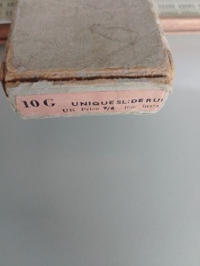 Vintage "Unique" Legible Slide Rule Model 95 C with Original Box  Made in England