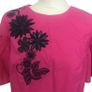Studio preen pink & Navy embroidered short bell sleeve blouse size 12 includes postage Image 4