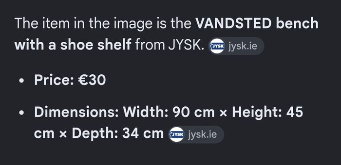 Jysk bench