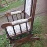 Solid antique rocking chair Image 4