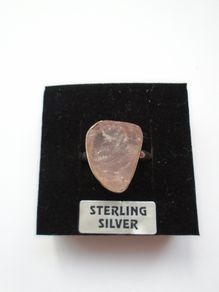 Raw Rose Quartz ring,Silver ring,Gemstone ring,Gift,