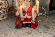 Vintage Christmas Santa Candelabra