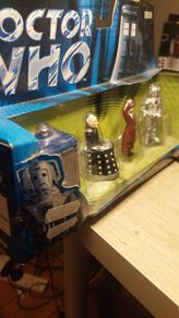 Doctor Who Figures Corgi Tardis Davros and Cyberman