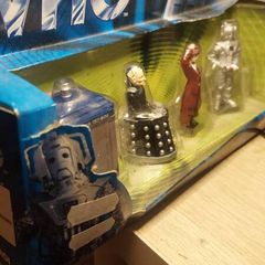 Doctor Who Figures Corgi Tardis Davros and Cyberman