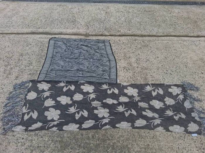 2 X Jaeger Vintage Italian Silk Scarves