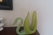 vintage glass swan