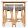 5 Piece Outdoor Dining Set Solid Acacia Wood Image 3