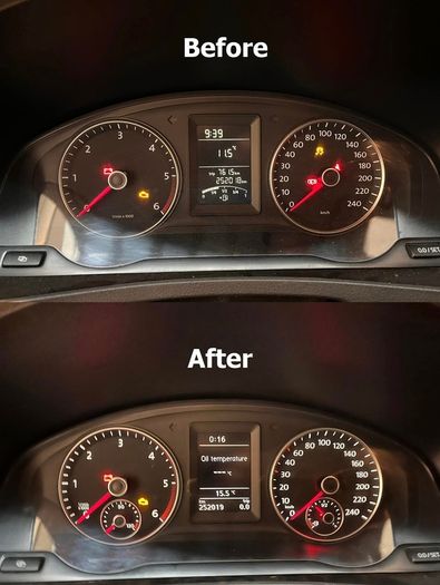Transporter T5.1 highline clocks ( speedo ) with temp. gauge