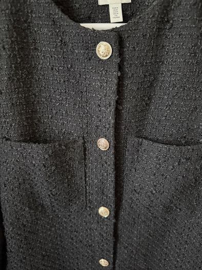 H&M Boucle Jacket Black Size M!