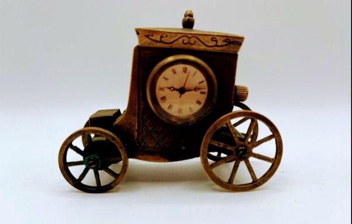 Antique bronze clock