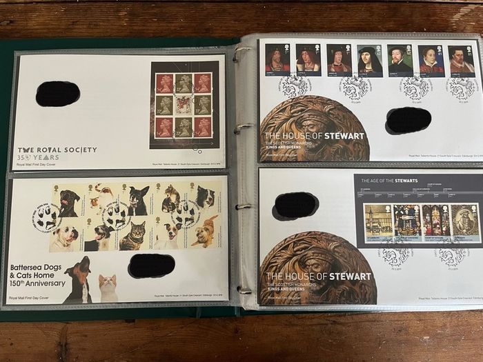 Collection of  77 UK First Day Cover stamps 2010 to 2013 in album