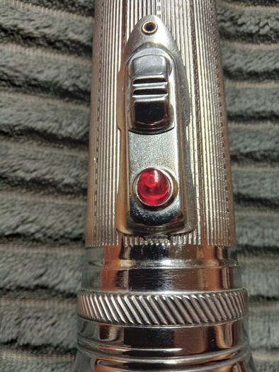 Vintage 1970s Tiger Head Brand Metal Flashlight