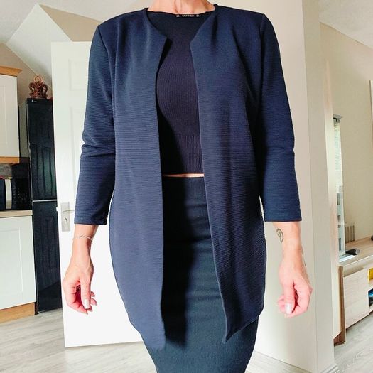 Dark blue round neck Blazer, ONLY, Size 10